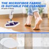 KEEPOW Washable Microfiber Cleaning Pads for Polti Vaporetto Steam Mops,