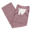 7/8 Tunic Cotton Striped Short Sleeveless Cooking Apron, Bordeaux -
