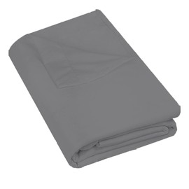 Grey Flat Sheet Double 100% Egyptian Cotton 300 Thread Count Easy Care Comfortable Cotton, Luxury Hotel Quality, Breathable, Plain Dyed Flat Sheets Only