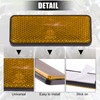 X AUTOHAUX 4 Pcs 87x32mm Orange Plastic Universal Rectangular Reflective