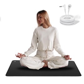 Grounding Mat, Upgrate Grounding Pad with Conductive Carbon, Reconnected to Earth Indoor, 23.6 * 35.4Inch