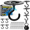 [Upgraded] 200LBS 8Pcs Round Ceiling Hooks with Firmly Rotatable Button,