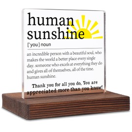 Human Sunshine Appreciation Gifts for Teacher Coworker Doctor Nurse Social Worker Volunteer Mentor, Best Mom Mentor Coach Manager Affirmations Gifts,Acrylic Decoration Signs & Plaques SOK61