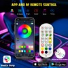 Jushope Interior Car LED Strip Lights, RGB USB Car Ambient