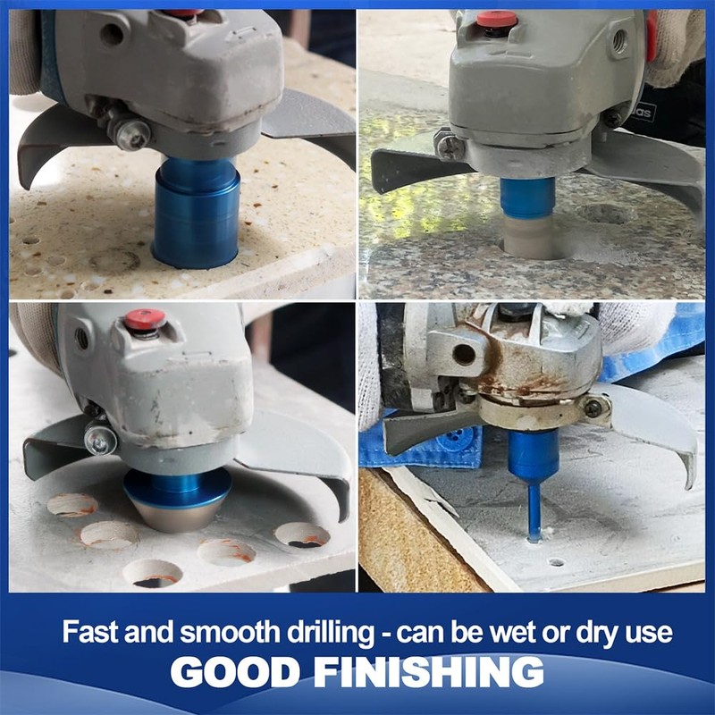 Diamond Core Drill Bit Set - 6/6/8/25/35/50/75/100mm Tile Hole Saw