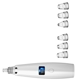 Minkissy Electric 3 Gear Beauty Instrument Portable Facial Cleaning Tool 6 Suction Heads for Deep Pore Clean