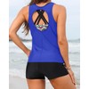 Yonique 3 Piece Swimsuits for Women Athletic Tankini Teen Bathing