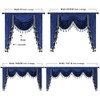 ELKCA Double-Sided Chenille Window Curtains Valance for Living Room Royal