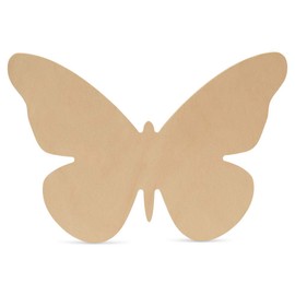 Large Butterfly Wood Cutouts, 12-inch x 8-inch Unfinished Wood Cutout for Painting and Spring Craft, Pack of 1 Spring Decoration for Home and Classroom, by Woodpeckers