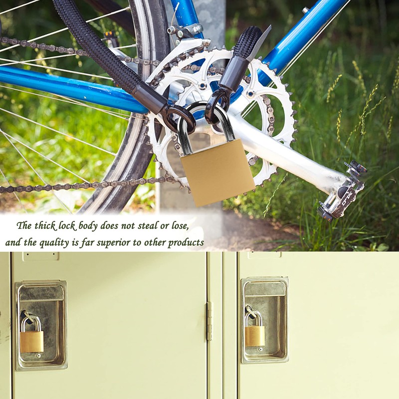 Lamondre Padlock 2 Pack Padlocks, Small Padlock with Keys, Mini