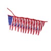 KOMBIUDA 12-pennant American Flag Banner Party Theme Decorative Triangle Bunting