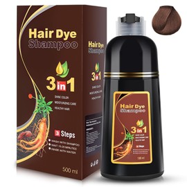 Champú Teñir Cabello Castaño Oscuro Meidu Cubrir Canas Base Hierbas Minutos Mujeres Hombres