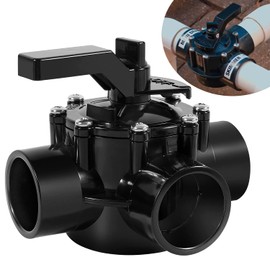 Deecaray 4715 3-Port 1-1/2 to 2-Inch Positive Seal NeverLube Valve, 170 GPM Flow, Suitable for 1-1/2" & 2" PVC Pipe