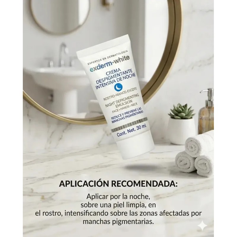 Exderm White Crema Despigmentante Intensiva Noche 30ML Todo Tipo de
