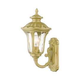 Livex Lighting, 7850-33, Oxford, Outdoor Small Wall Lantern, Soft Gold