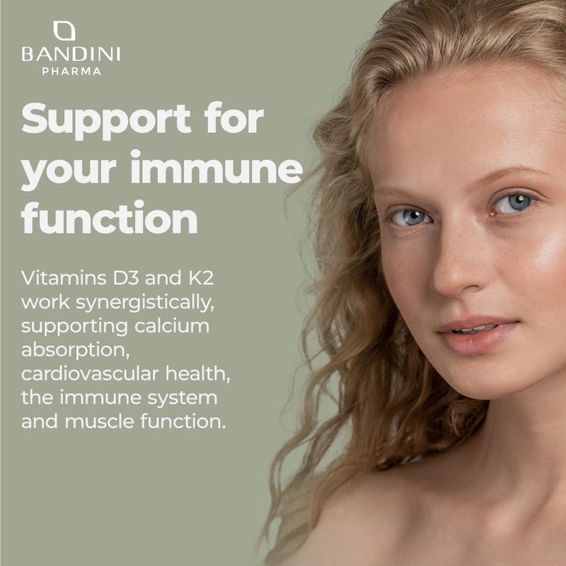 Bandini® Vitamin D3 K2 | 365 Easy Swallow Tablets 1