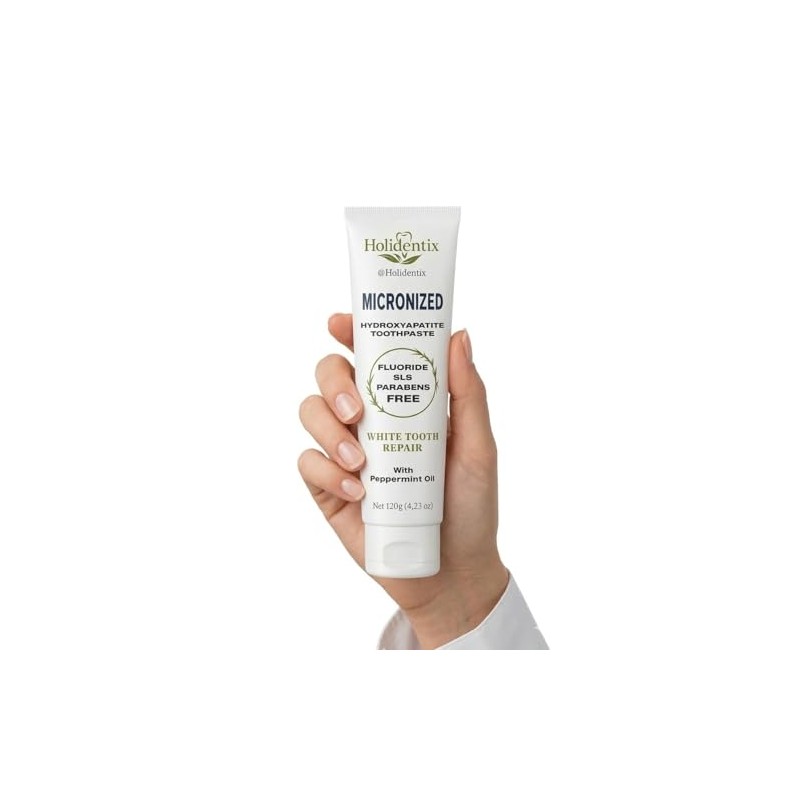 Micronized Hydroxyapatite Toothpaste, Non-Nano, Fluoride Free, Gentle Formula for the