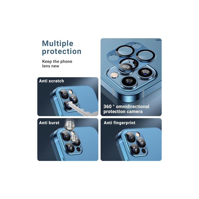 Korecase [2 Pack for iPhone 12 Pro Metal Camera Lens