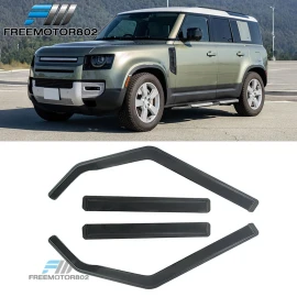 FREEMOTOR802 Fits 20-25 Land Rover Defender 110 130 In-Channel Window Visors Rain Guards PC