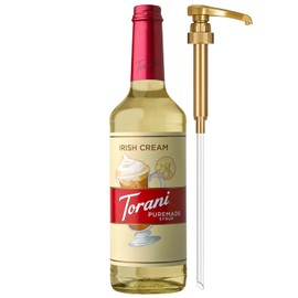 Torani Puremade Syrup, Irish Cream Flavoring for Drinks, Glass Bottle with Pump Included, 25.4 Fl Oz