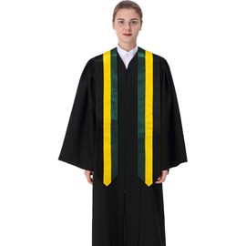 GraduationMall National Flag Graduation Stole Embroidery Sash for Study Aboard International Students 72" in Length, Jamaica, One Size