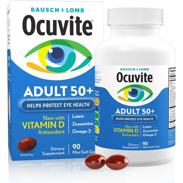 Ocuvite 50+ Eye Vitamin & Mineral Supplement, Multivitamin for Vision