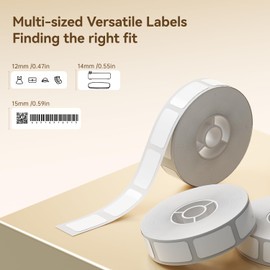 NIIMBOT D11 Label Maker Tape Adhesive White Label Paper 0.55" X 2.36" (14 X 60mm) 110 Labels/Roll, Compatible for NIIMBOT D11 D110 Label Printer, Thermal Paper Black on White, 3-Roll