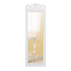 Accent Plus Elegant White Wall Mirror 9.87x0.5x30.5