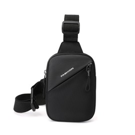 LOOBEAR Klein Brusttasche Herren, Sling Chest Crossbody Bag, Handy Umhängetasche Klein Herren, Wasserdicht Bag Backpack für Männer und Frauen, Handtasche Camping Schultertasche (Schwarz)