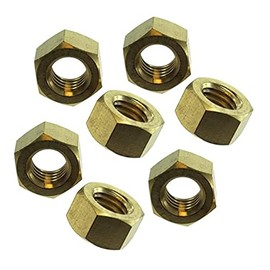 TERF® M8 Hex Hexagon Nut M8 (8mm) Brass Hex Nuts - Pack of 10