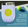 Vaso de vino de acero inoxidable aislado para amantes del