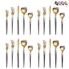 Silverware Set 40 Pieces, Moon Surface Handle And Matte Gold