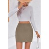 Wenrine Womens Mini Skirt High Waisted Corduroy Basic Casual A-line
