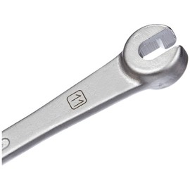 HAZET 612N-11 177.7 mm Hexagon Profile Brake Line Open Wrench - Chrome-Plated