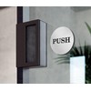 Laser Engraved 2" Round Push Pull Door Signs (Silver)