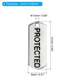 PATIKIL Word Charm, 30Pcs Mini Word Pendant Charm Bulk Engraved Vintage Metal Instrument Notes Designer DIY for Jewelry Making Bracelets Necklace Crafts Keychain, PROTECTED