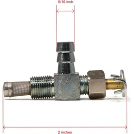 The ROP Shop Elbow Fuel Shut-Off Valve fits John Deere 208 210 212 214 216 300 312 314 Mowers