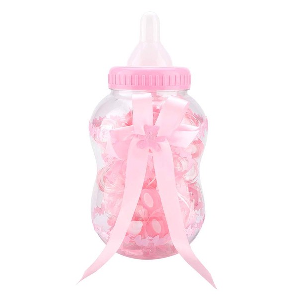 30pcs Baby Shower Bottles,Mini Fillable Bottles Candy Bottles for Party Favour Boxes Gift Box,Confetti,Gifts for Children Birthday Baby Shower Holy Communion Party etc (Pink)