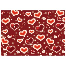 DHXXSC 8X6FT Red Heart Photo Backdrop Valentine's Day Backdrop 90s Backdrops for Photoshoot Valentine's Day and Mother's Day Photography Background DH-350