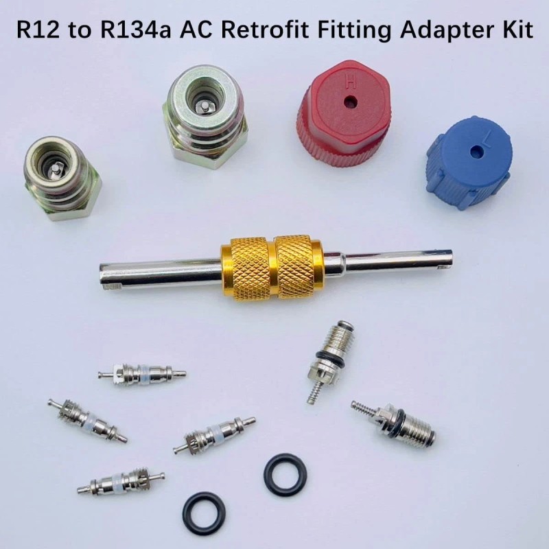 Aracey R12 to R134A AC Retrofit Fitting Adapter Kit, Conversion