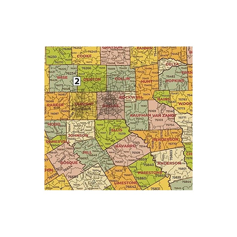 Texas Map Store Texas Zip Code and County Map Shows