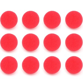 Skeleteen Red Carnival Clown Noses - Red Sponge Nose For Circus Costume Party Supplies - 12 Pieces