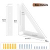SOGAL 8 Inch Shelf Brackets, White Shelf Bracket Heavy Duty