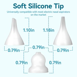 Foily Compatible with Grownsy / Watolt / LittleTora / HEYVALUE / Cocobela / HailiCare / MOMIDEAL / KIDIRA / TEQIN Baby Nasal Aspirator Replacement Tips (6 Packs)