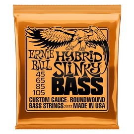 Ernie Ball Hybrid Slinky Nickel Wound Bass Guitar Strings, 45-105 Gauge (P02833)