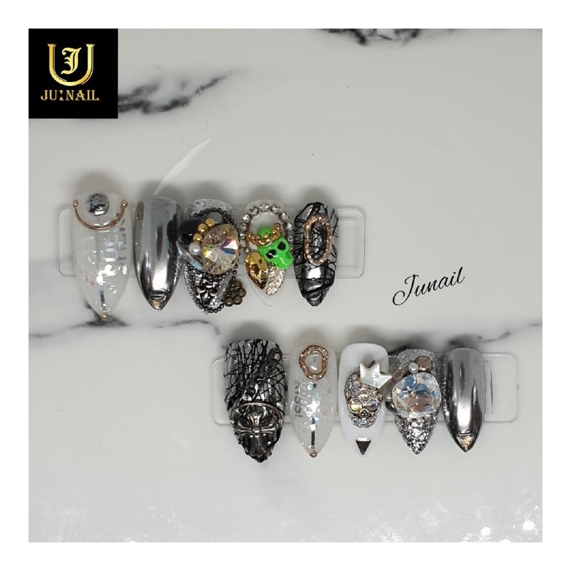 ☠️Heavy metal handmade nail tips☠️ - Long nose pin /