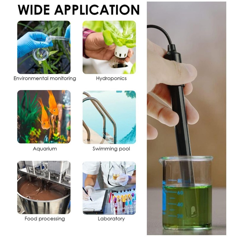 Jadeshay PH Probe, 0-14 PH PH Probe Electrode Aquarium Sensor