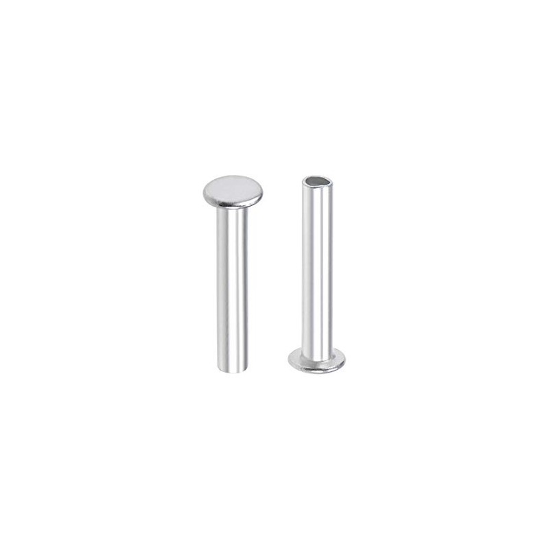 sourcing map 100 Pcs 3mm x 18mm Aluminum Flat Head