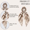8 Pcs Satin Hair Ties with Knotted Bows, Elastic Hair