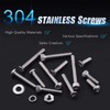 Swpeet 684Pcs SAE #4#8#10 304 Stainless Steel Phillips Pan Round